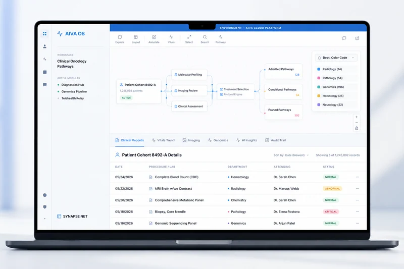 AIVA OS federated intelligence view across institutions with local data custody